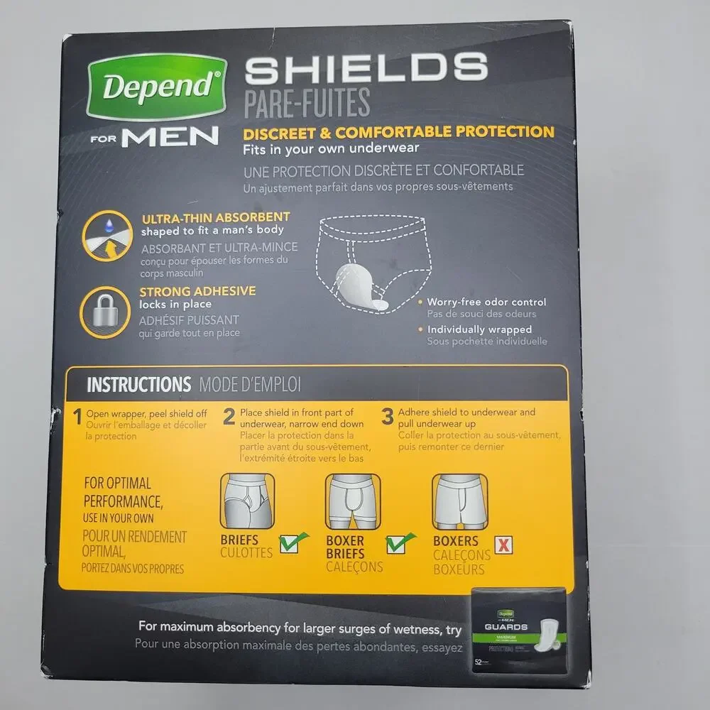 Depend SHIELDS Incontinent Pads for Men Light Absorbency 58 count Ultra Thin